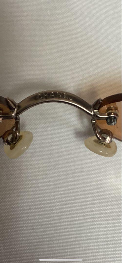 VINTAGE CHANEL リムレス オーバル サングラス ブラウン