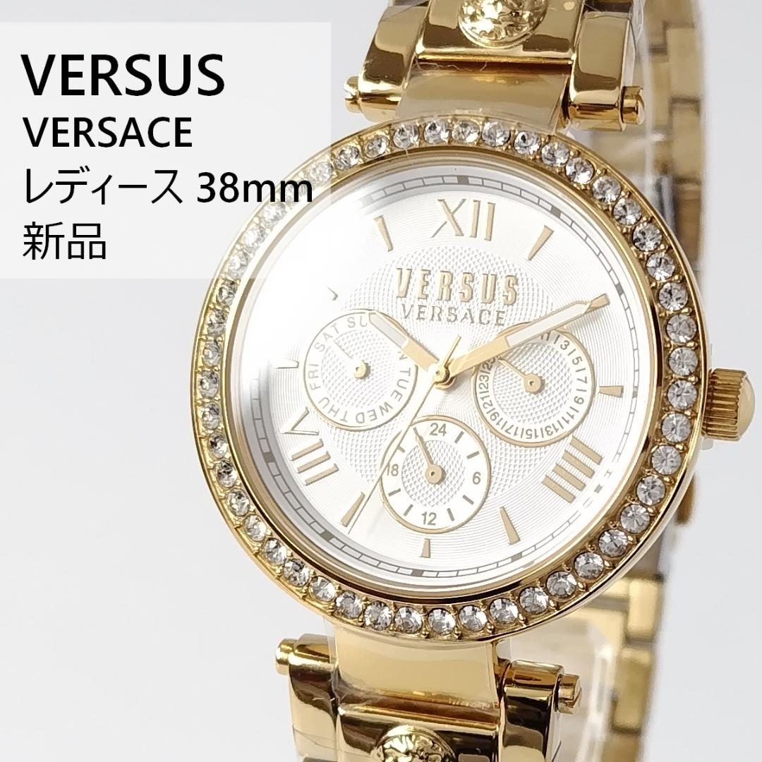 ゴールドバンド/ホワイト新品レディス腕時計VERSUS VERSACEヴェルサス