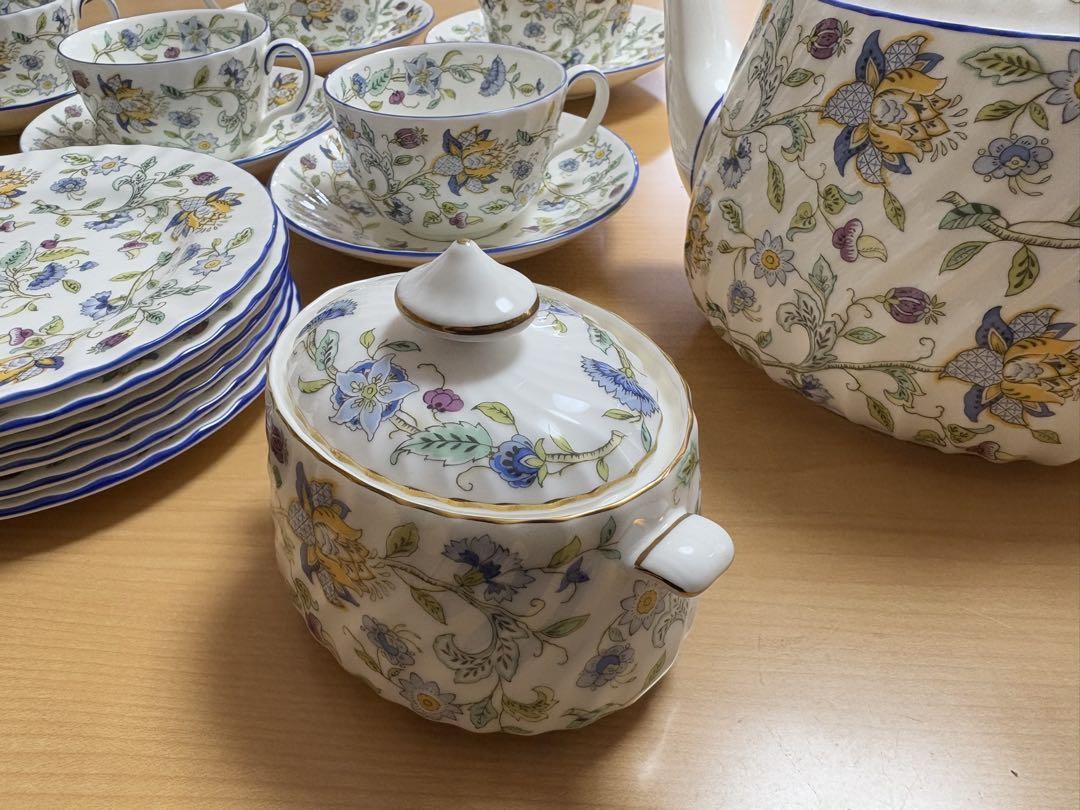 ミントン　花柄ティーセット 陶器製