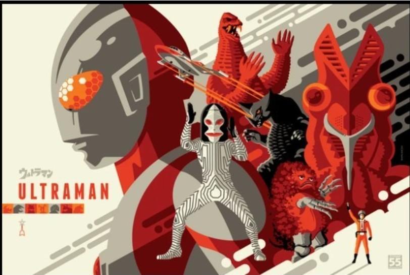 レア 藤原カムイ ウルトラマン シルクスクリーンポスター サイン入り ウルトラマン55周年記念公式シルクスクリーンポスター 円谷プロ