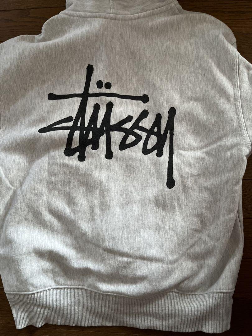 [ましろ]ステューシー　Stüssy グレー ジップアップパーカー