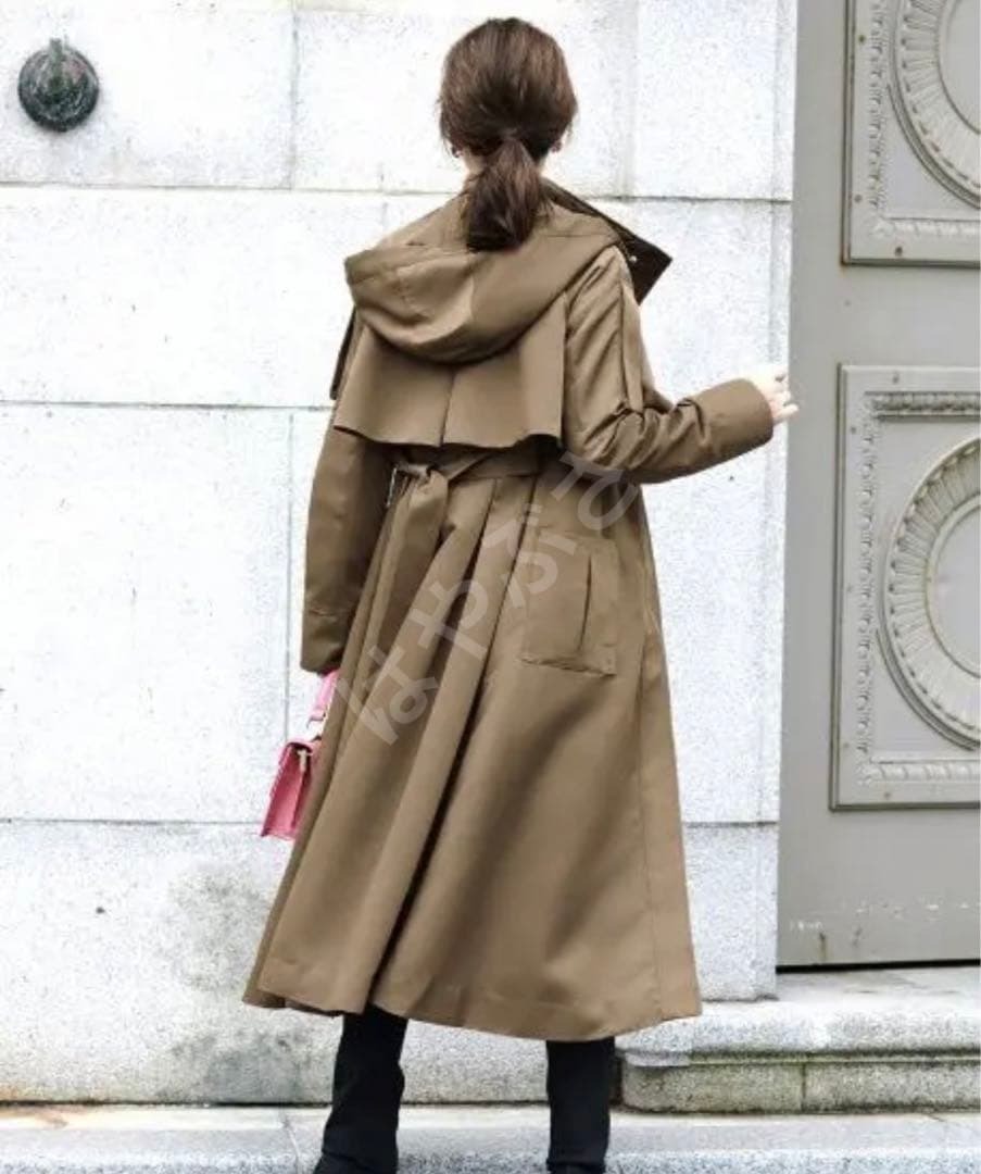 RUIRUE BOUTIQUE 2wayフード付きトレンチコート 大きめサイズ | stainu