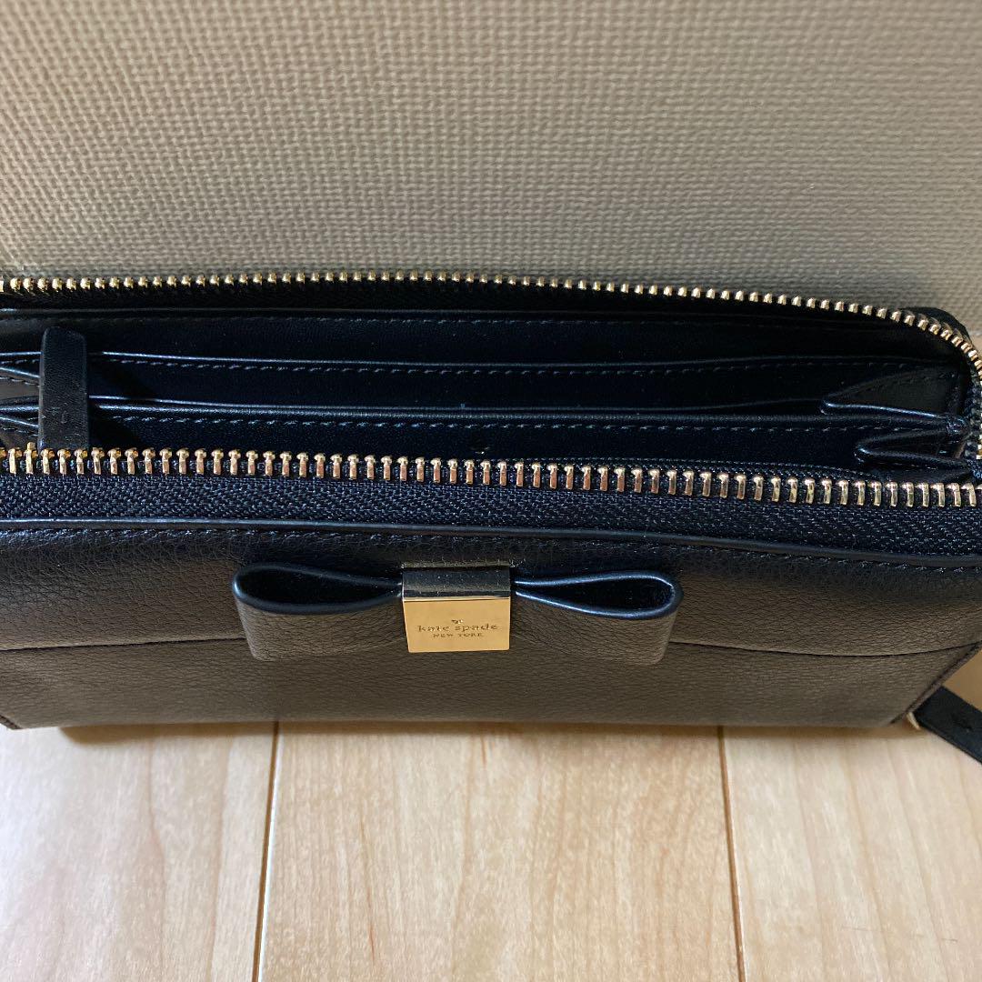 高品質国産 未使用品 長財布 ブラック FOef5-m74270749634 ケイトスペード リボン 定番再入荷