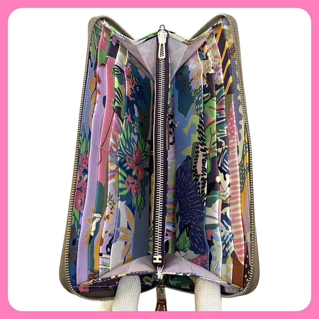 エルメス 長財布 アザップ ロング シルクイン W刻印 ラウンドファスナー