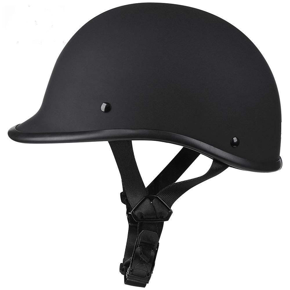格安 半帽　半キャップ　ハーフヘルメット　マット黒　XL(59-60CM）