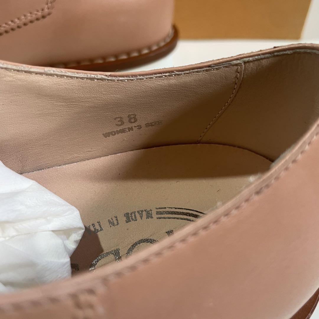 TOD'S 厚底ヒールローファー 38 フリンジデザイン イタリア製