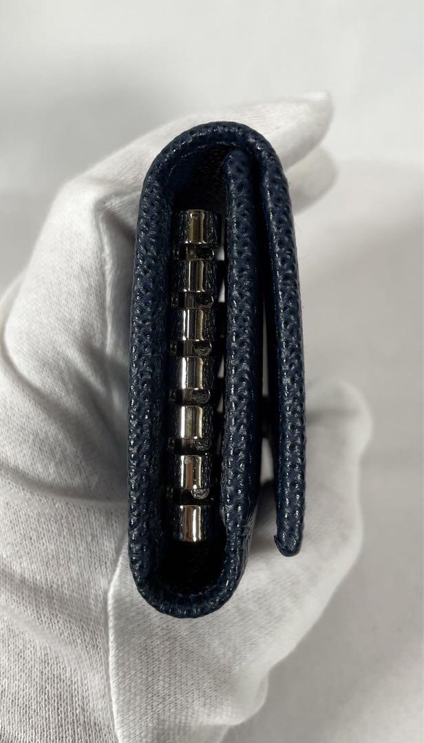 未使用 BVLGARI ブルガリ キーケース 6連 レザー ネイビー 画像4