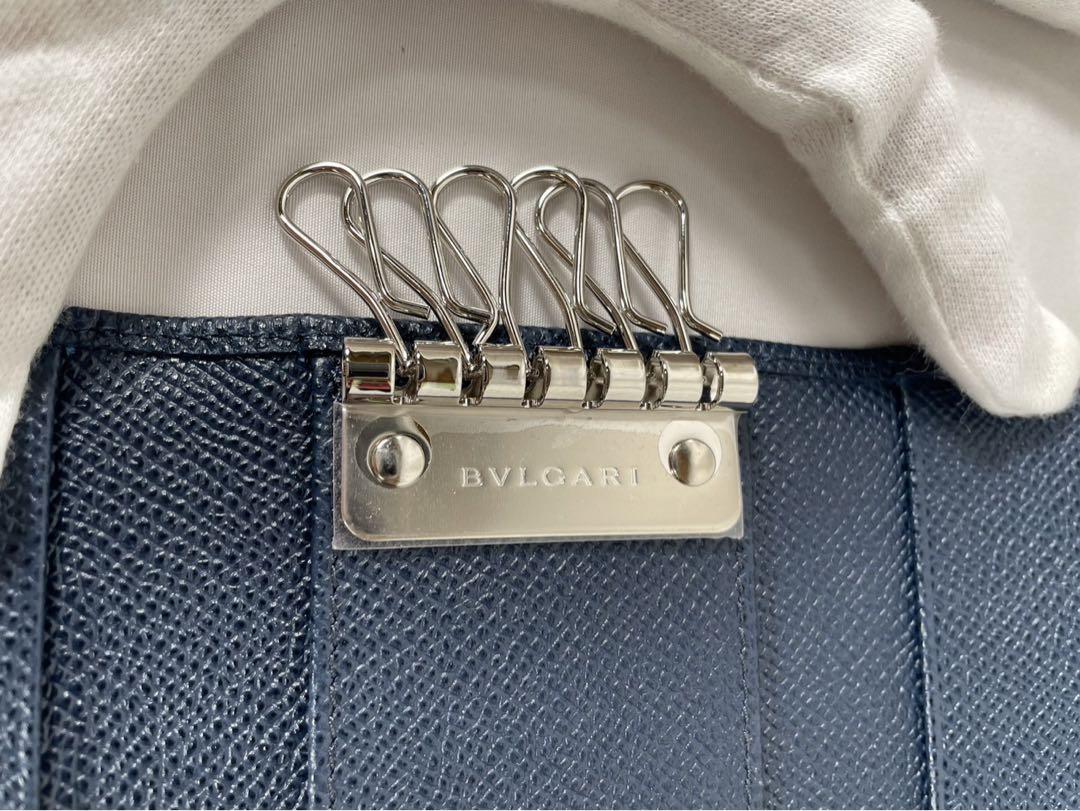 未使用 BVLGARI ブルガリ キーケース 6連 レザー ネイビー 画像8