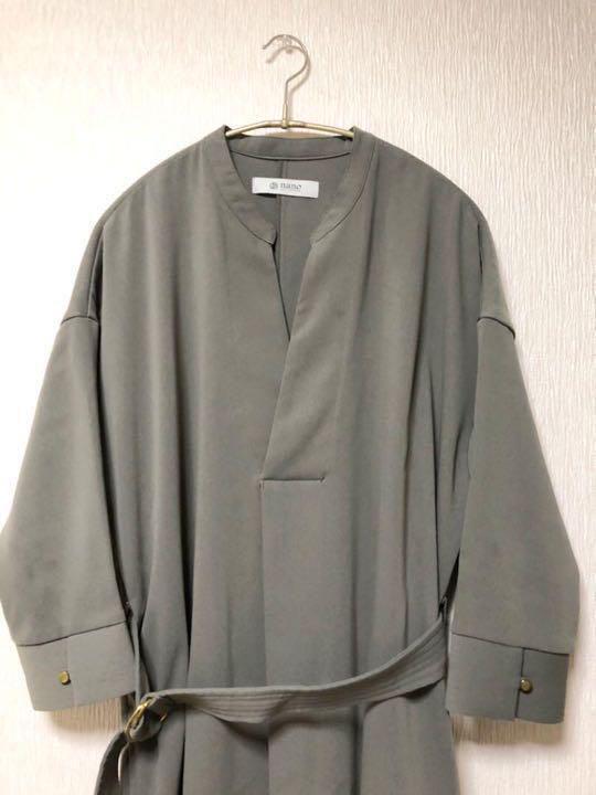 洗濯OKイージーケア上品ミモレ丈とろみロングワンピース グレージュ DQBsn-m74276474529 限定15%OFF