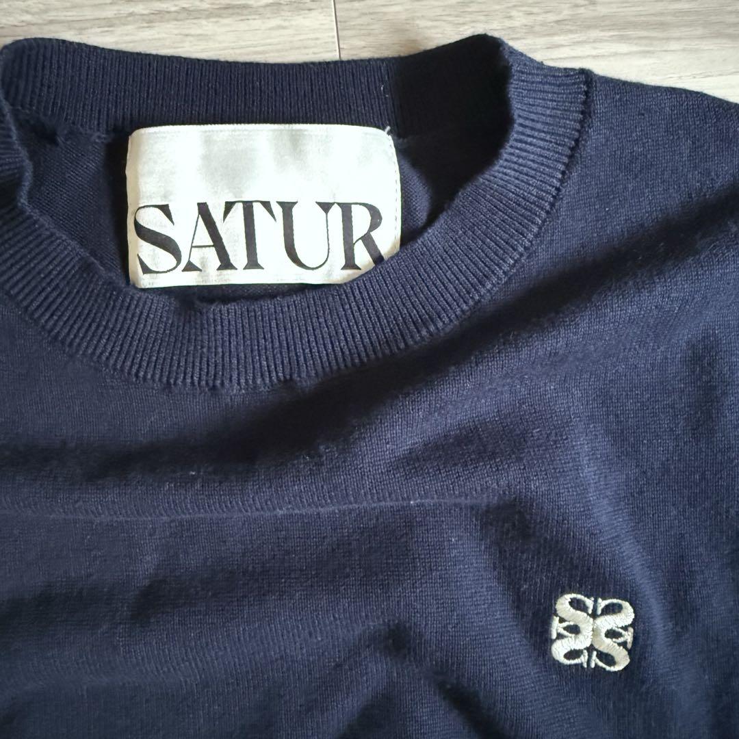 SATUR CLASSIC CREWNECK ニット Satur 半袖ニットClassic Crew Neck Half Knit - メルカリ