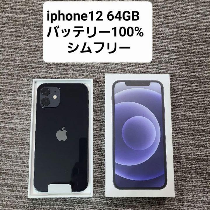 早い者勝ち!iPhone12 64GB SIMフリー ブラック 2/26購入 | 5月29日 ...