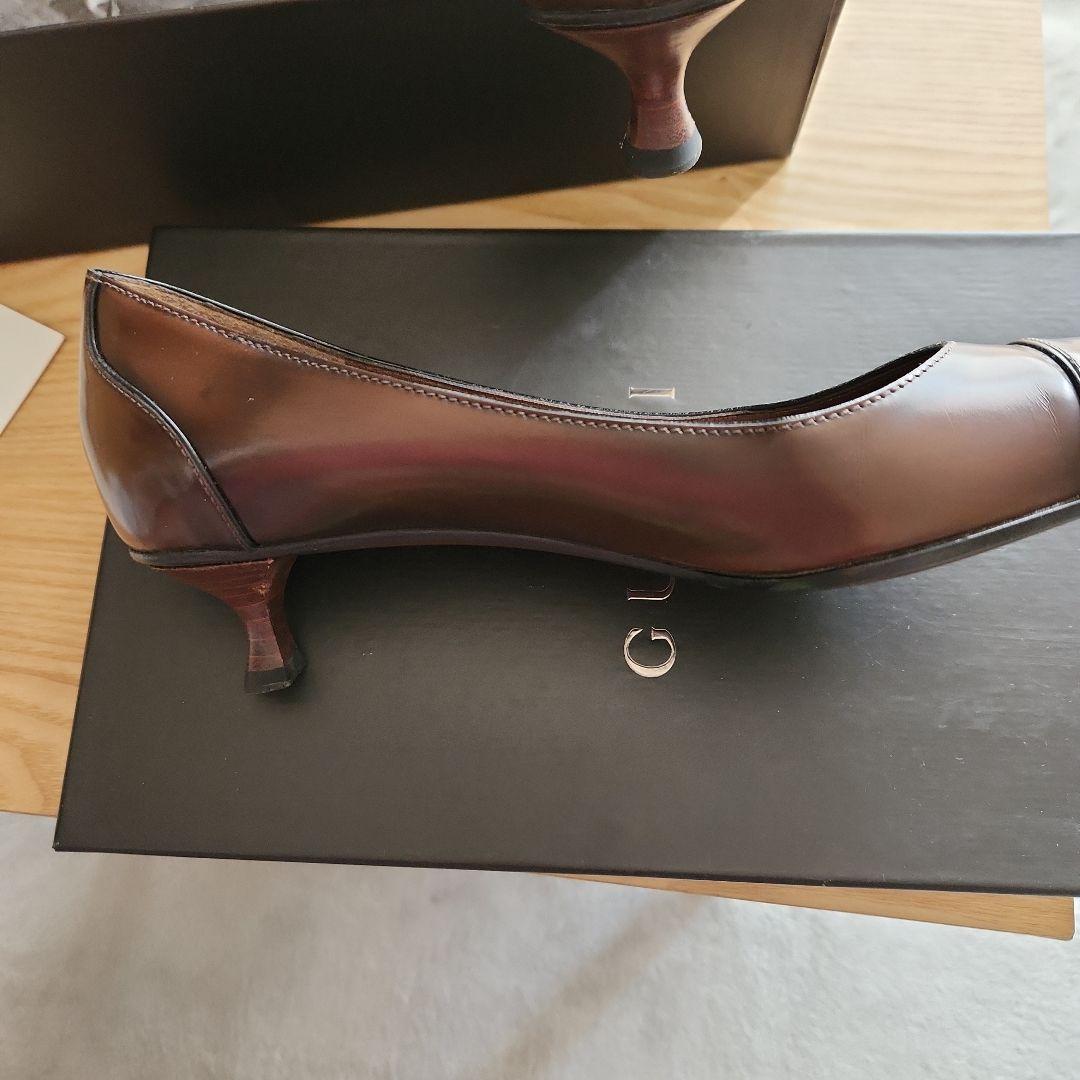 GUCCI★グッチ レザーポインテッドトゥハイヒール パンプス 37(24cm)