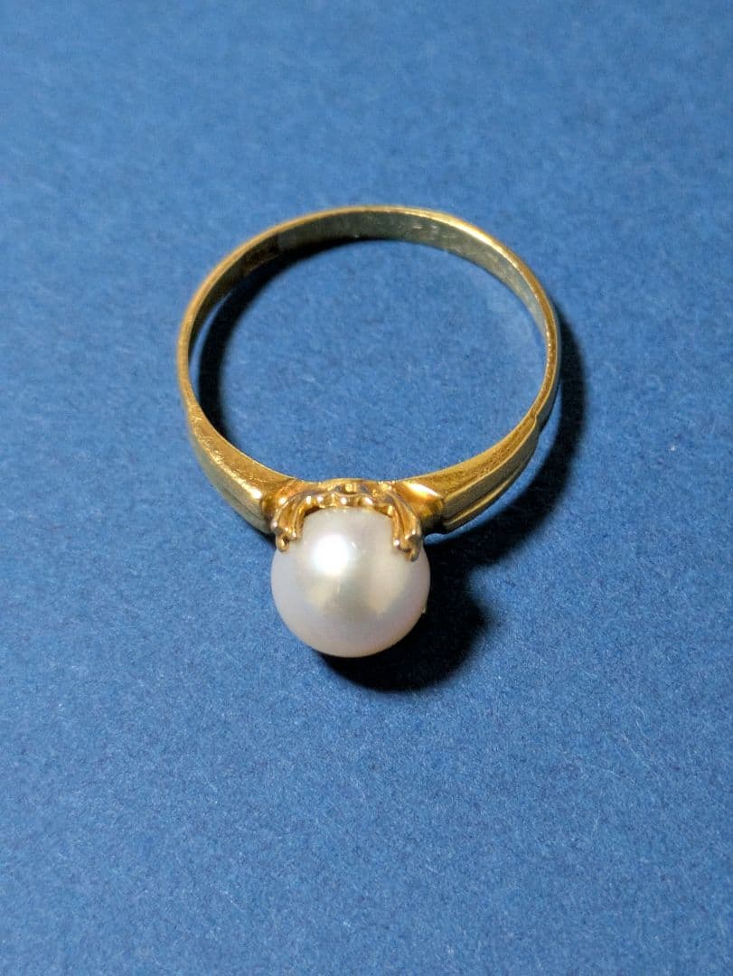 K18 ゴールドと本真珠の装飾リング K18 ゴールドと本真珠の装飾リング