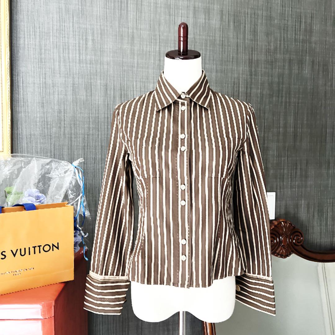 美品　LOUIS VUITTON ヴィトン　ストライプ　ジャケット　シャツ
