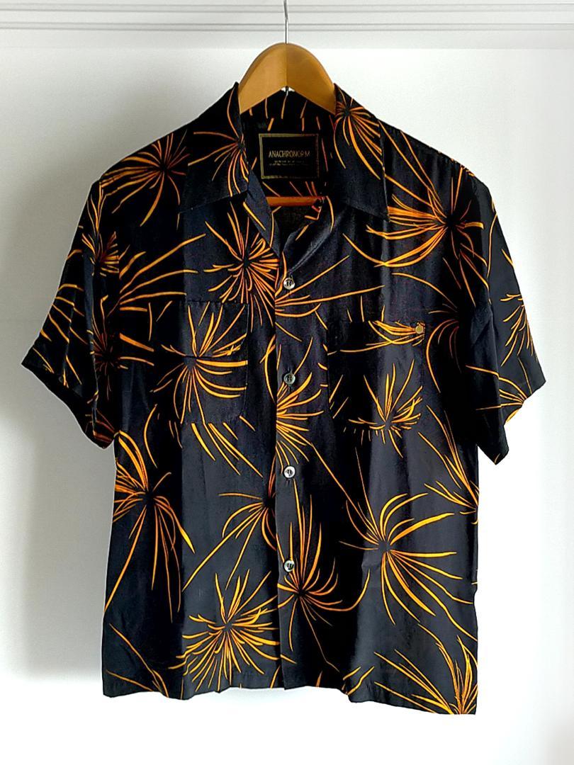 アナクロノーム 花火柄 アロハシャツ size01 ANACHRONORM