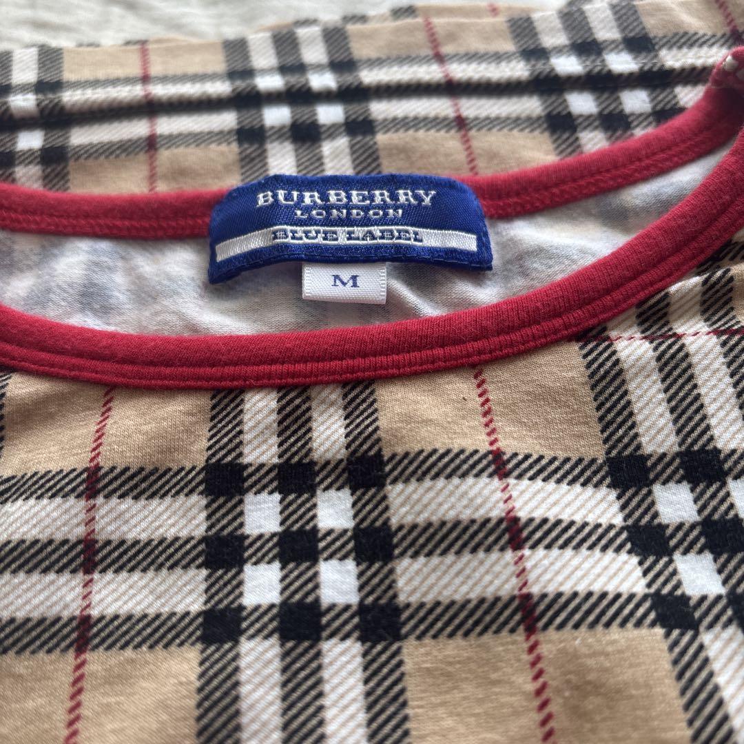 Burberry Blue Label チェック柄 ベアトップ M Burberry Blue Label Mサイズ チェック柄 Tシャツ - メルカリ