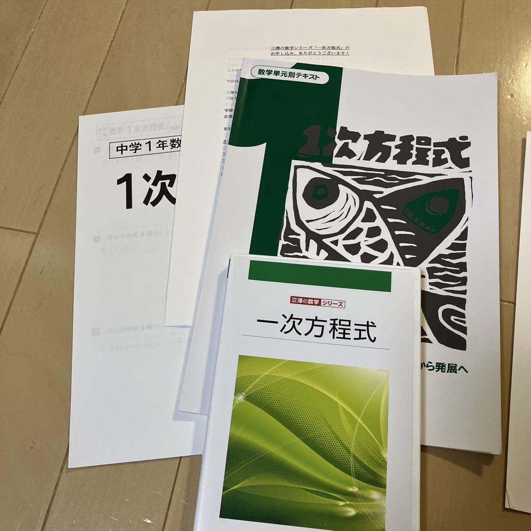 三澤の数学 一次方程式 比例反比例 中1