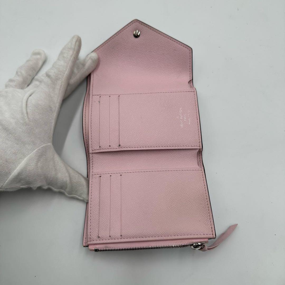 IC搭載/美品 ルイヴィトン ヴィクトリーヌ LVエスカル 三つ折り パステル