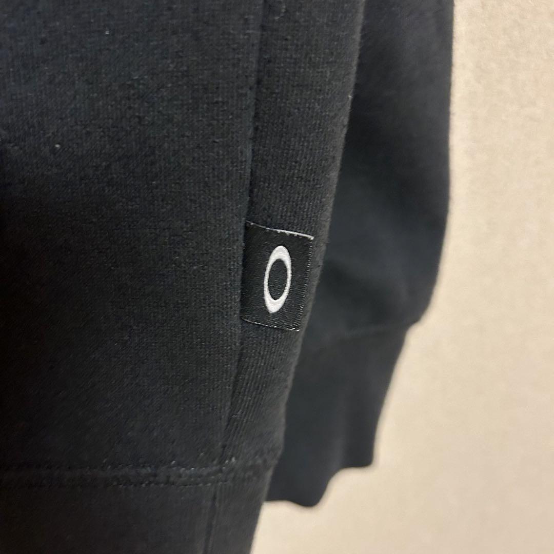 【超希少】old oakley ジップ パーカー デカロゴ プリント 黒 白 美