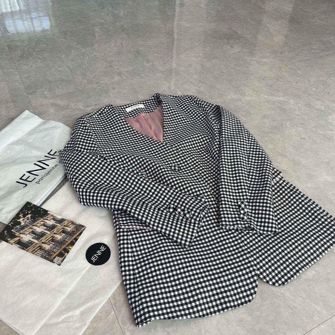 新品✨JENNE ジェンヌ　ギンガムチェック　ジャケット