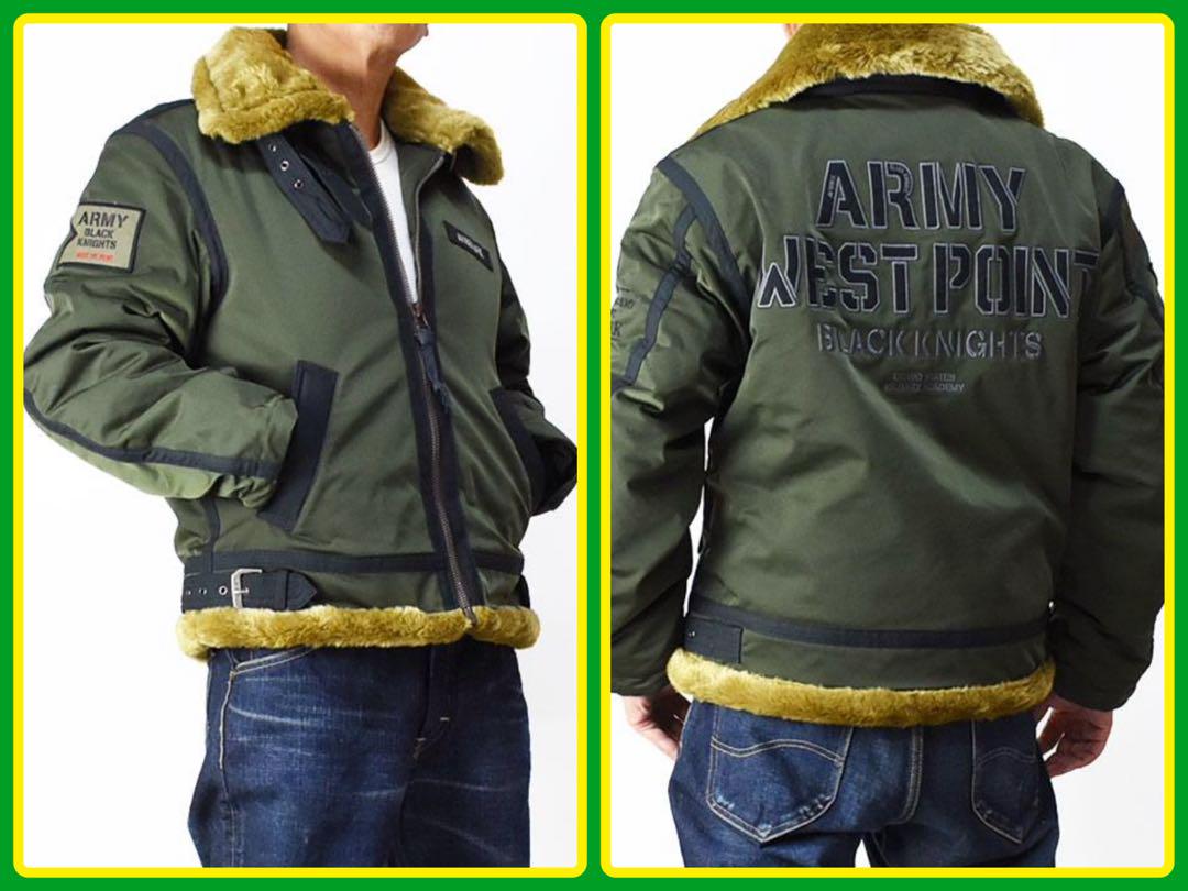 定価以下！AVIREX アヴィレックスB-3 WEST POINT オリーブ