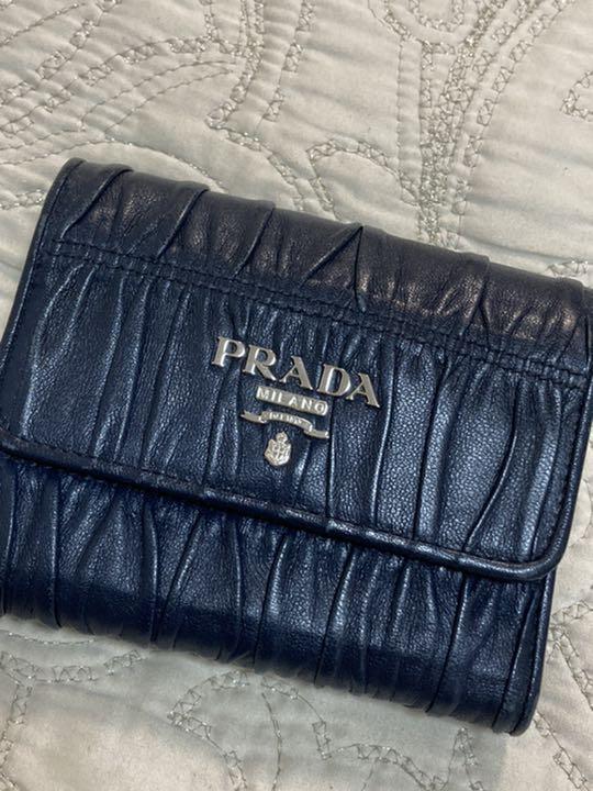 PRADA 財布 ネイビー Jm6Ve-m74303455256 プラダ 二つ折り財布 高評価お得