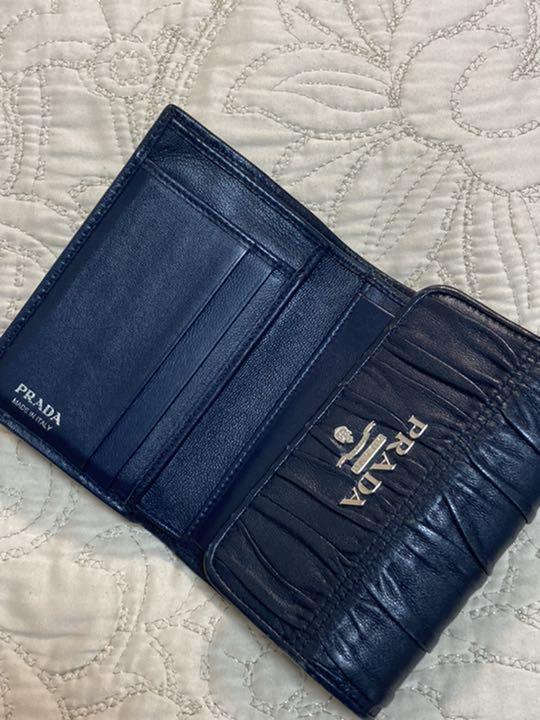 PRADA 財布 ネイビー Jm6Ve-m74303455256 プラダ 二つ折り財布 高評価お得