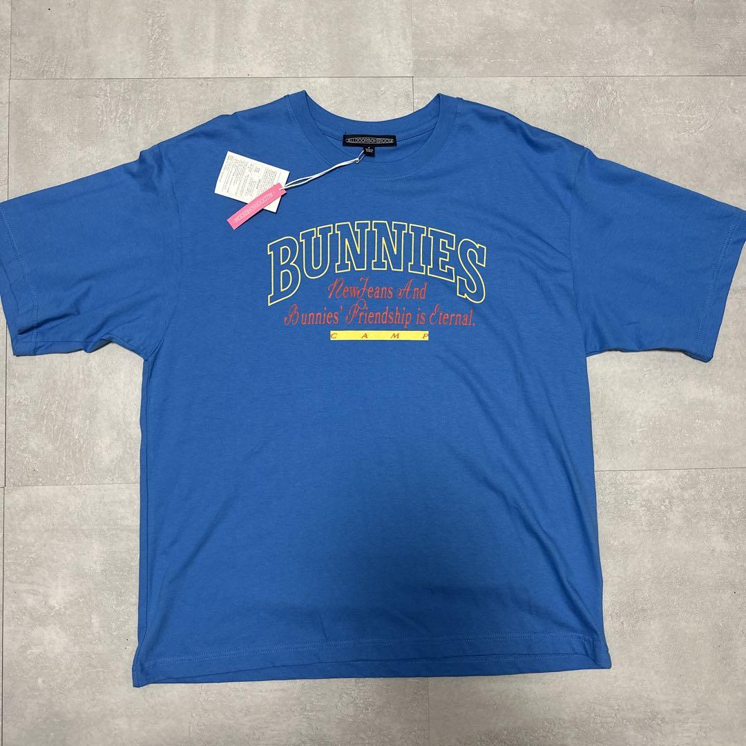 NewJeans バニキャン Tシャツ Blue 青 M