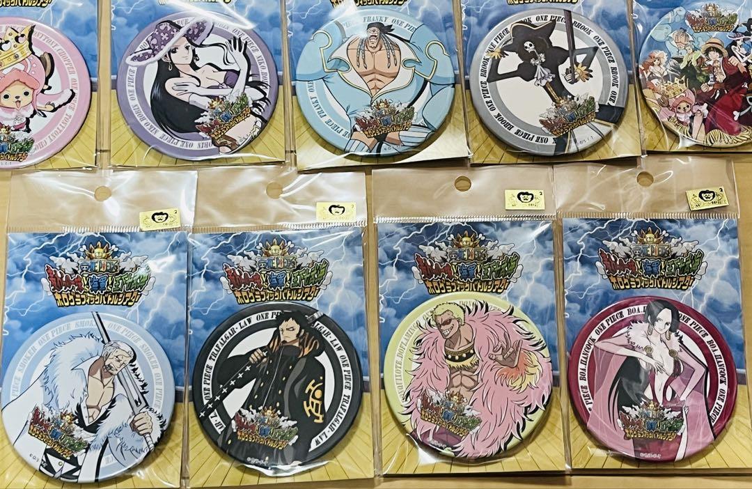 ワンピース ロビン ホログラフィックバトルシアター 缶バッジ お台場 輩 限定 ワンピース ホログラフィックバトルシアター 缶バッジ コンプ お