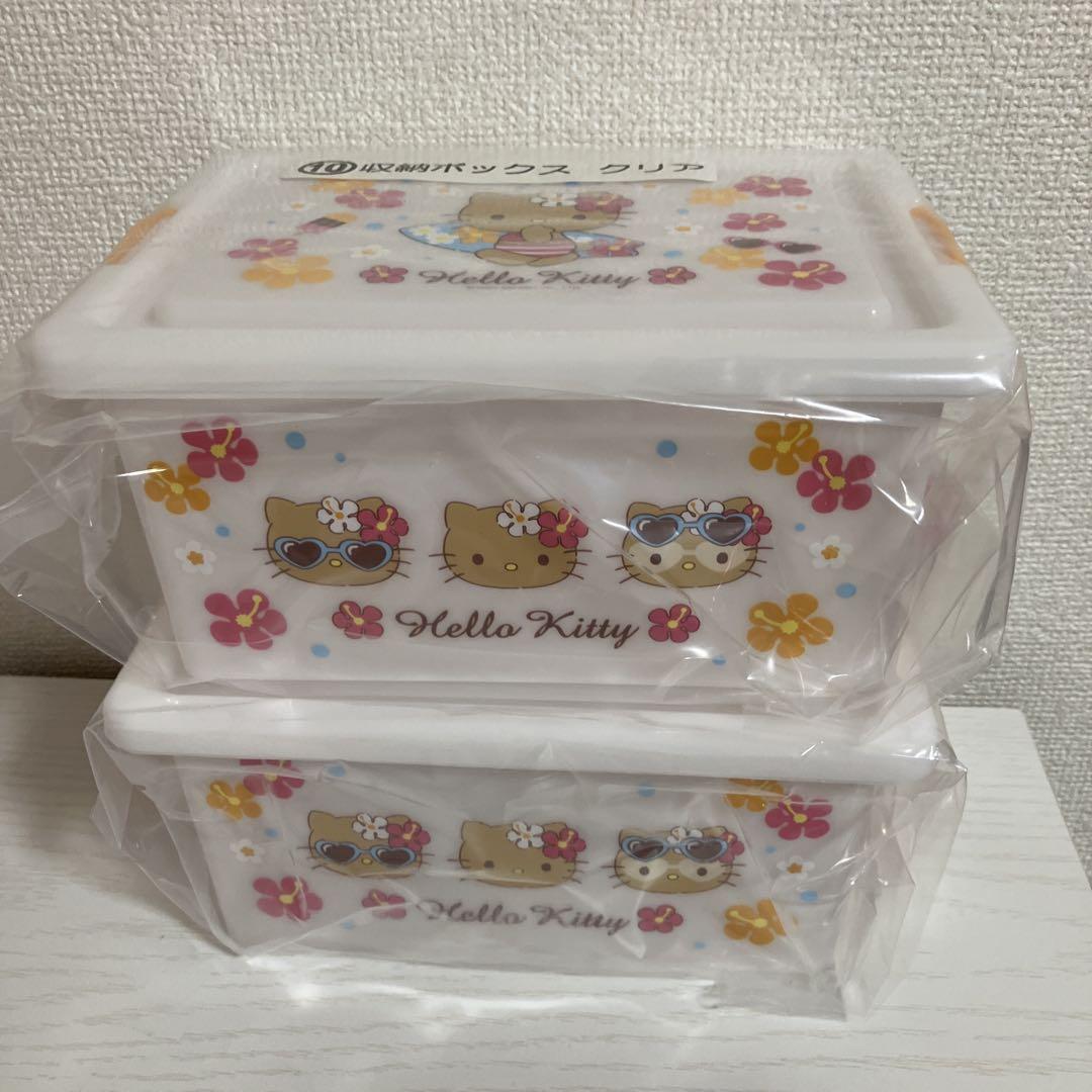 サンリオ ハローキティ くじ 日焼けキティ 収納ボックス クリア