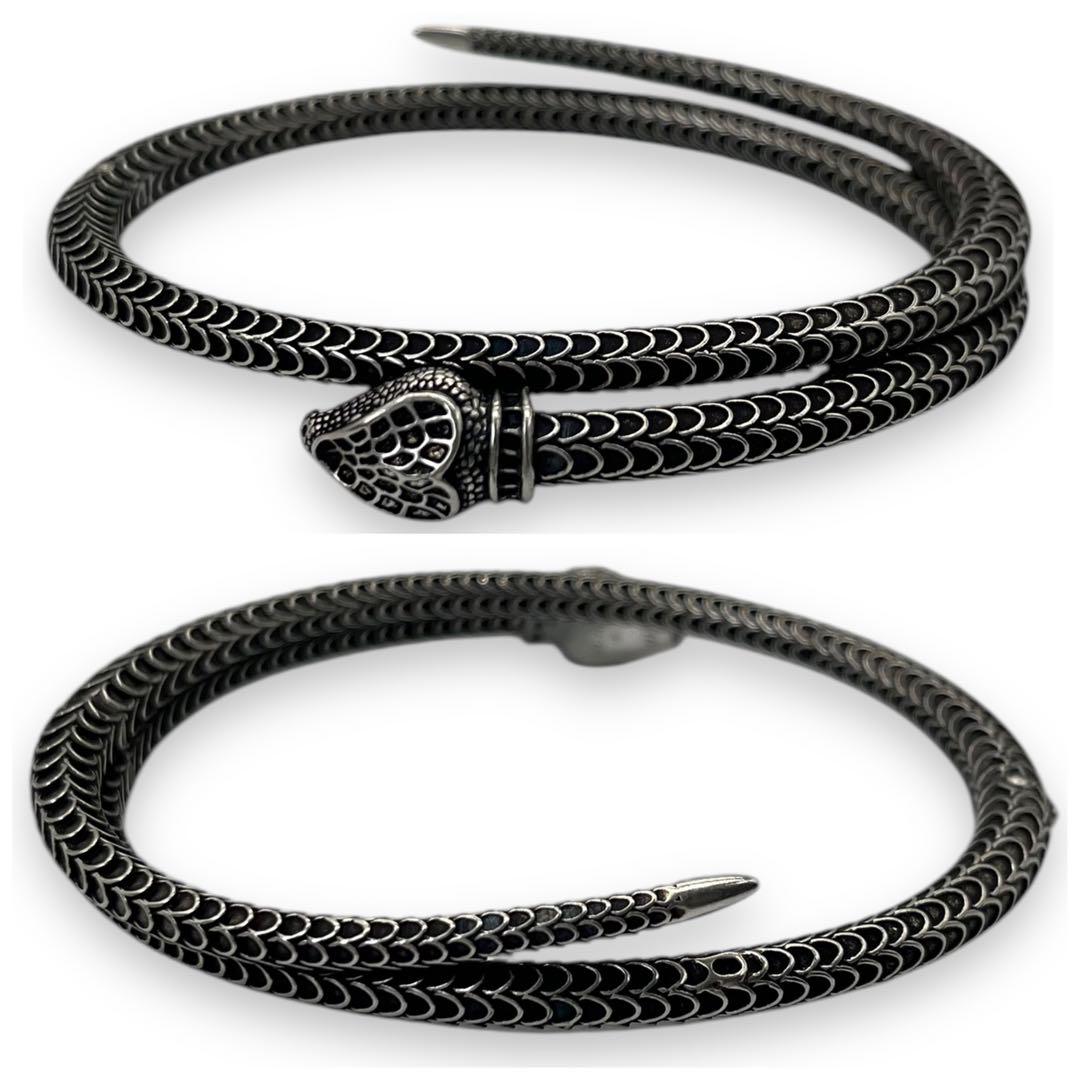 新品■グッチ　Garden snake　シルバー925　バングル　付属品完備