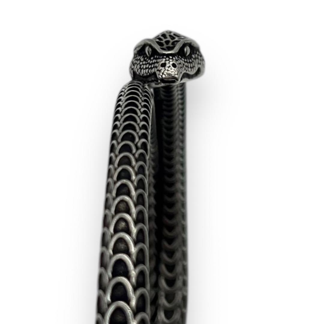 新品■グッチ　Garden snake　シルバー925　バングル　付属品完備
