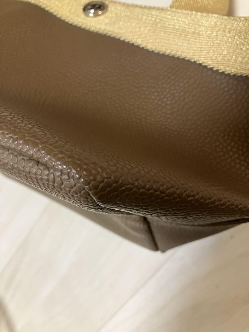 トロン様Herve Chapelier 701GP トープ×ゴールド バッグ