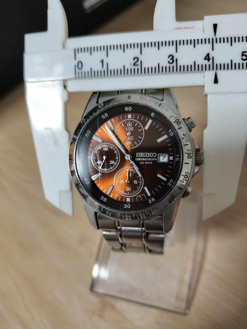 珍品SEIKO セイコー メンズ腕時計 7T92-0DW0 クロノグラフ デイト