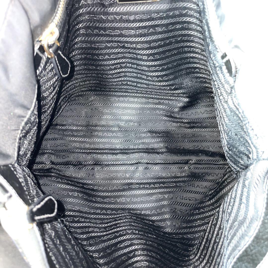 【美品】PRADA プラダ　ナイロン　トートバッグ　ハンドバッグ　ブラック
