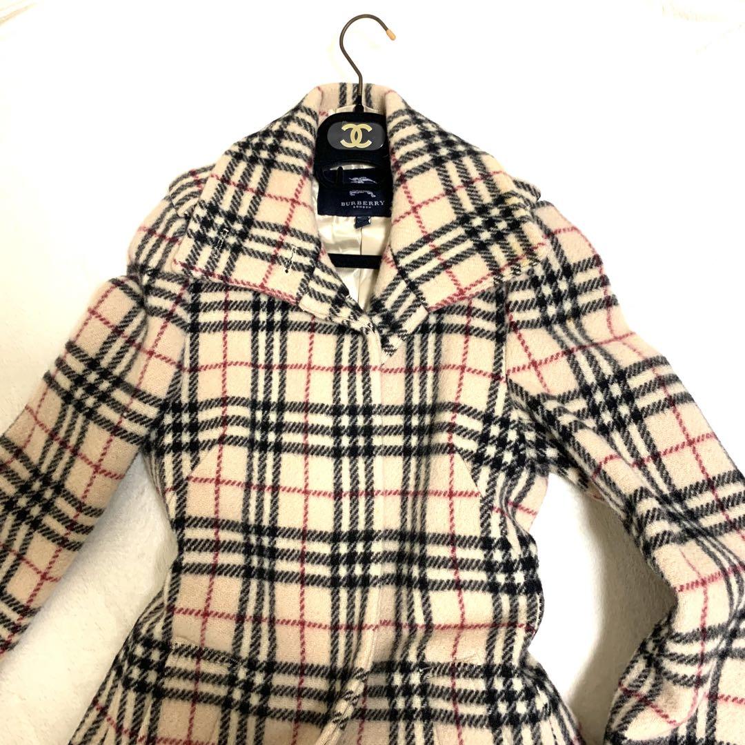 BURBERRY LONDON♡バーバリー♦ノバチェック♡ウールロングコート
