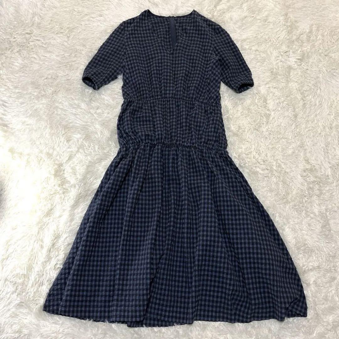 IRENEアイレネ　ロングワンピース オーバーサイズ チェック ブルー【S】 8,333円