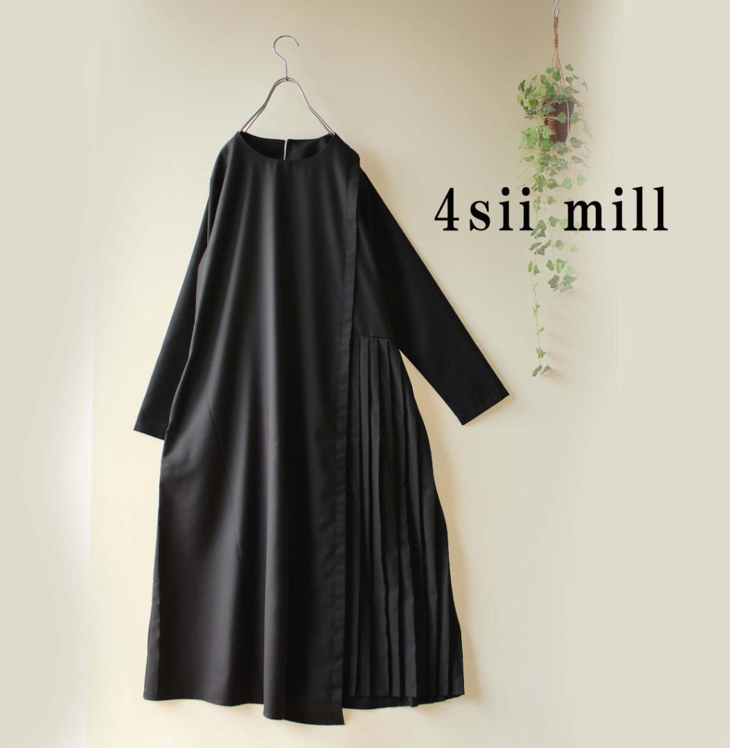 4sii mill黒プリーツロングワンピースオケージョン卒業式卒園式