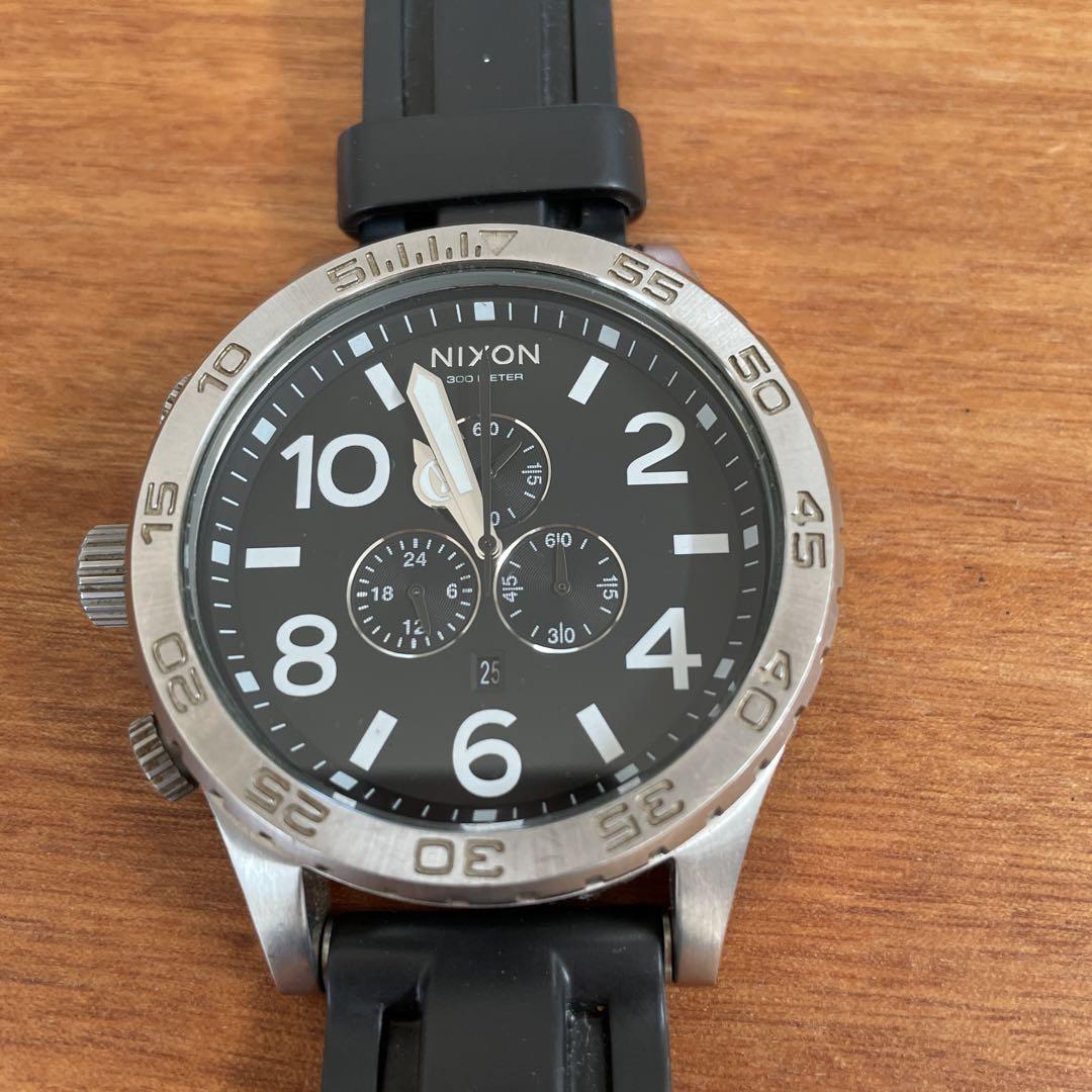 NIXON ブラックダイアル 腕時計 約43mm