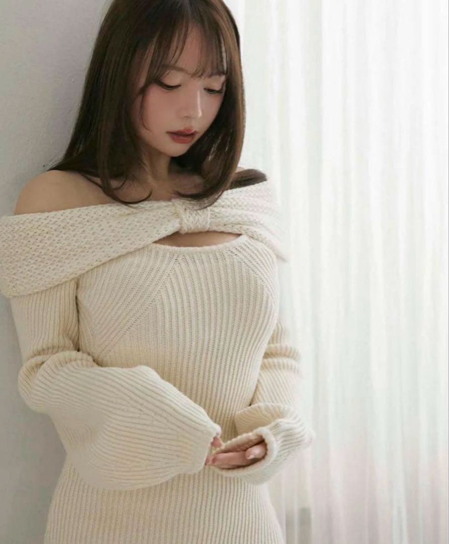 andmary Amanda offshoulder knit dress SIZE Snidel DECORATOM_COM_BR