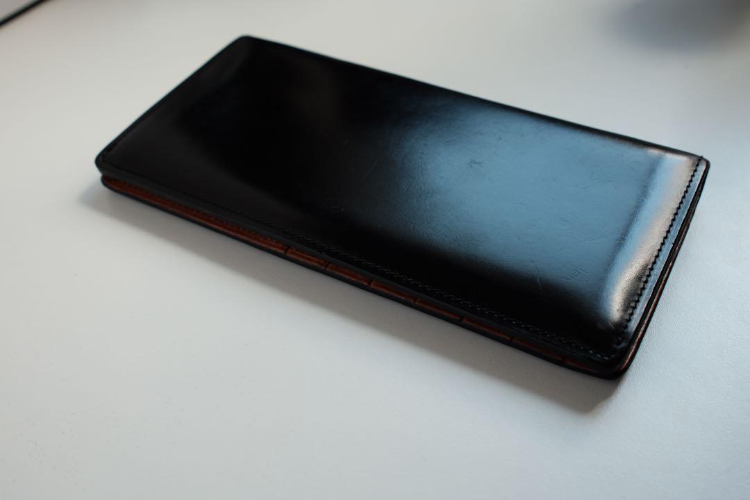 定6.8万【ココマイスター】コードバン 長財布（ブラック）
