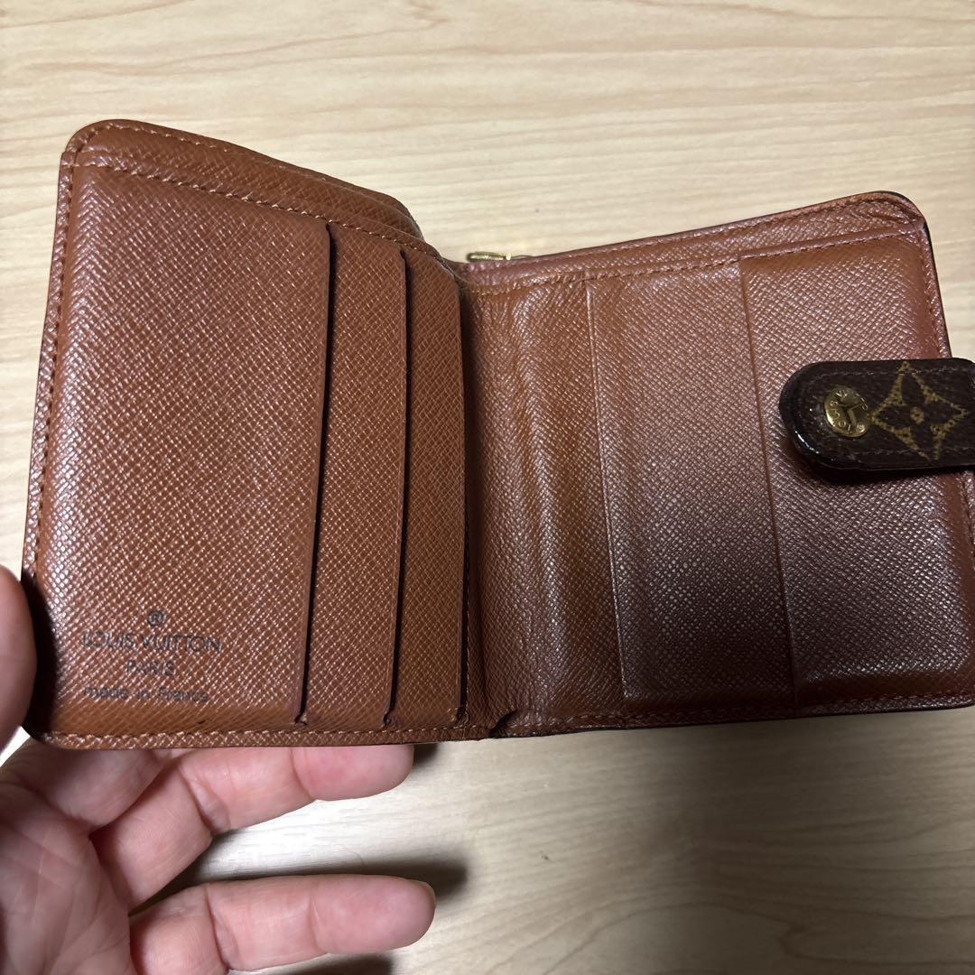 ルイヴィトン　モノグラム　コンパクトジップ　二つ折財布　小銭入れ3方ファスナー