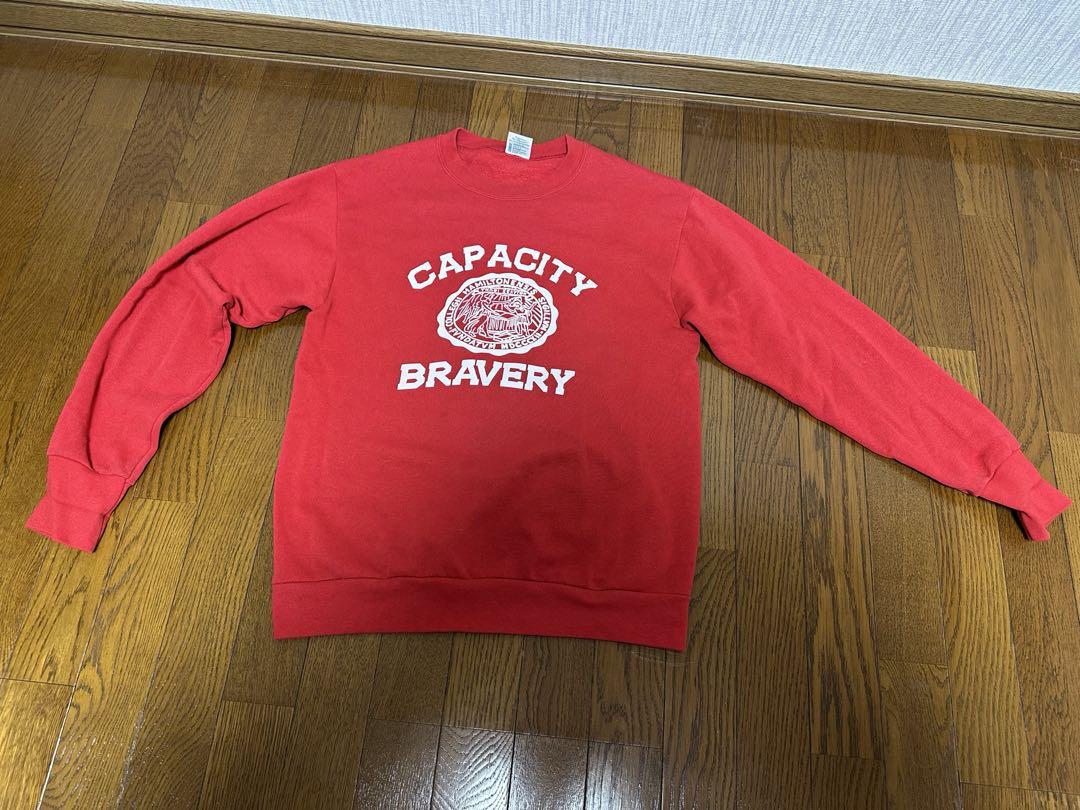 Helthknit スウェット ビンテージ 80年代 Mサイズ　赤 カレッジ