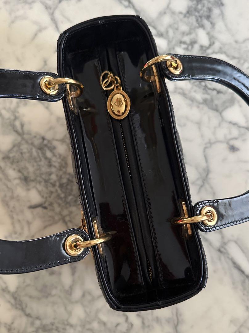 Christian Dior レディディオール カナージュ パテント バッグ 画像2