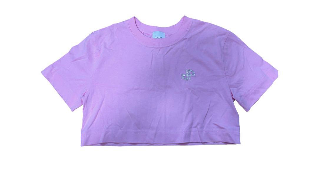 PATOU クロップドTシャツ ピンク 袋付き