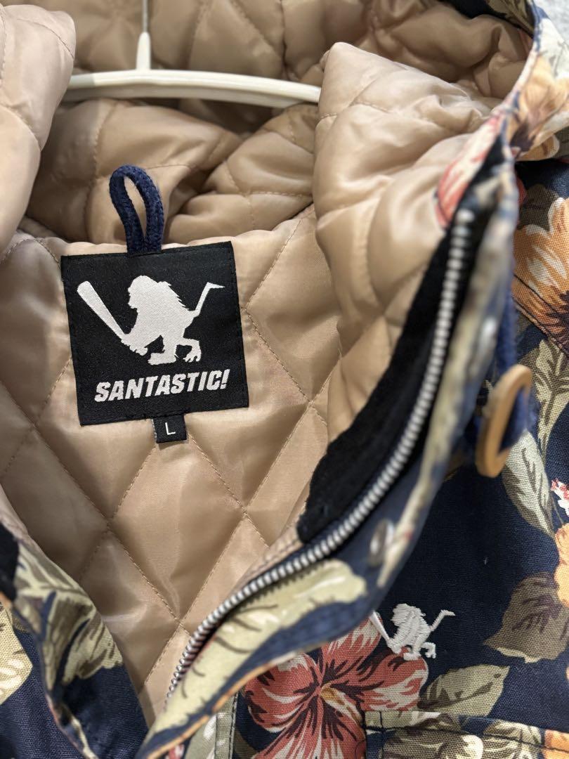 SANTASTIC サンタスティック　ダウンジャケット　フード　サイズL  花柄