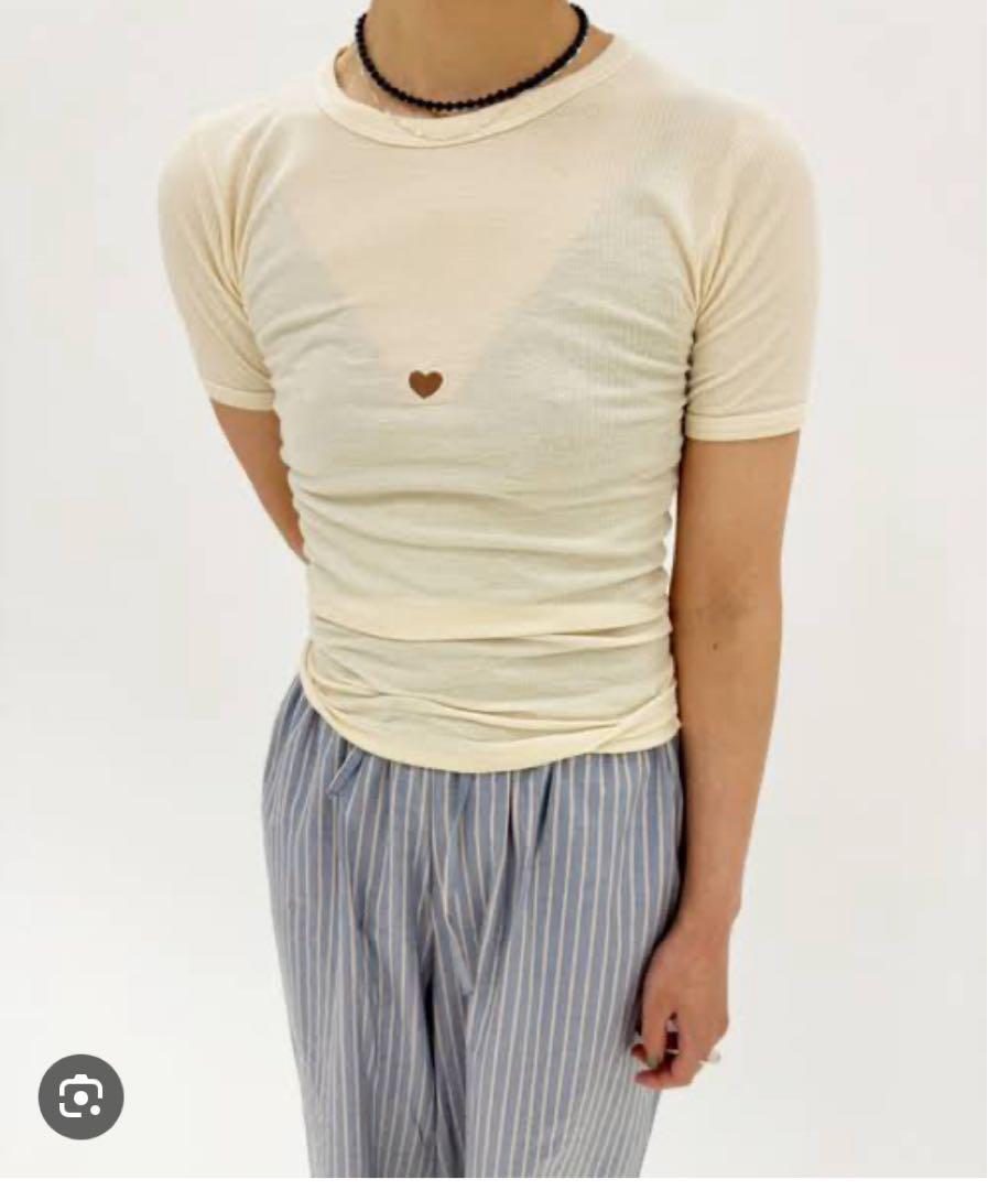 トップス baserange HEART SHORT SLEEVE TEE SHIRT M