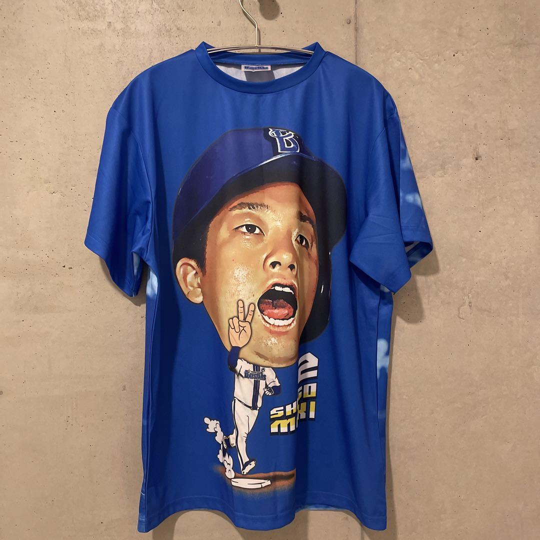横浜DeNA ベイスターズ総柄Tシャツ　牧選手 DeNAが選手顔イラストTシャツ、プレゼントへ！ 牧「Tシャツに