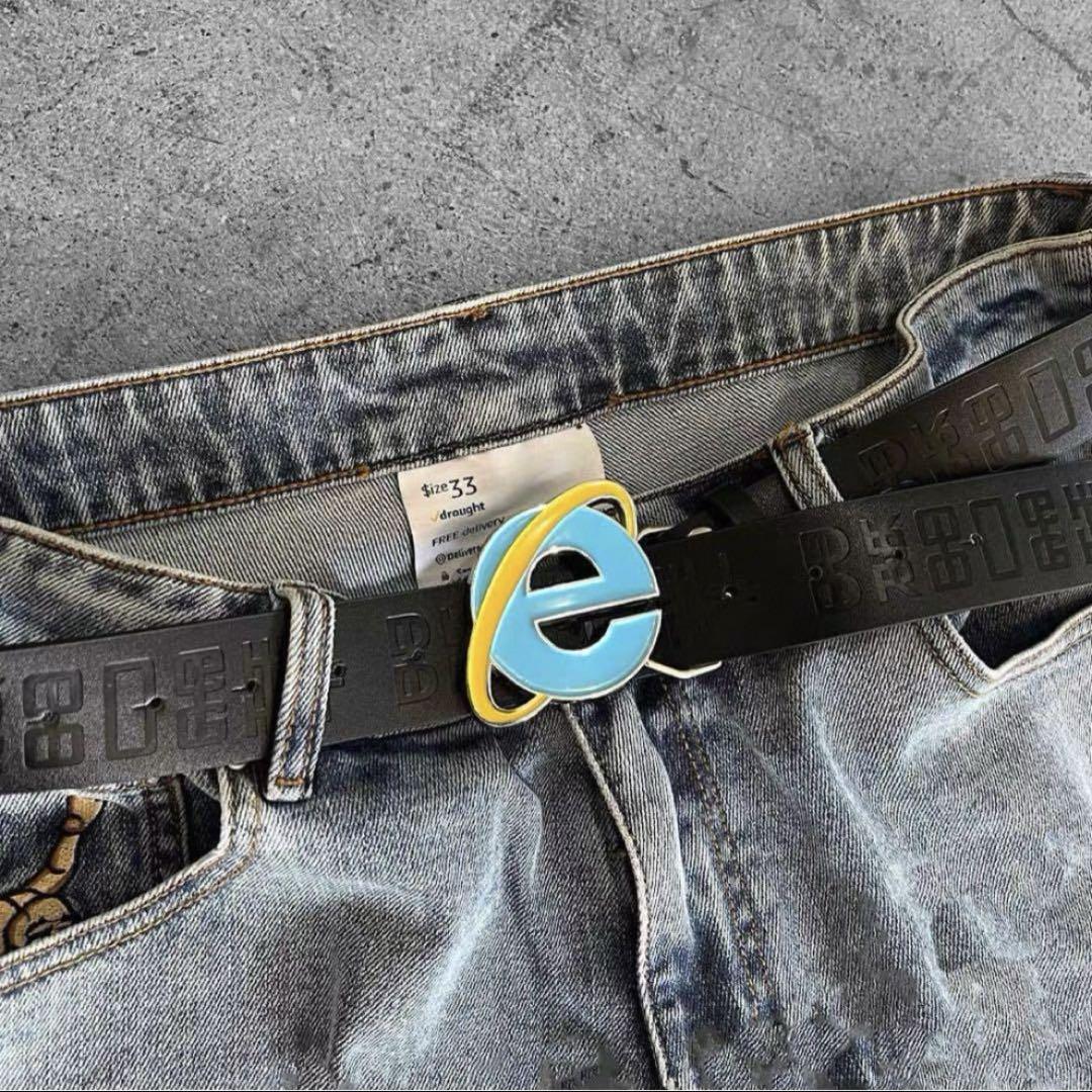 Y2K Internet Explorer Buckle Belt - Ectasy Belt - Etsy