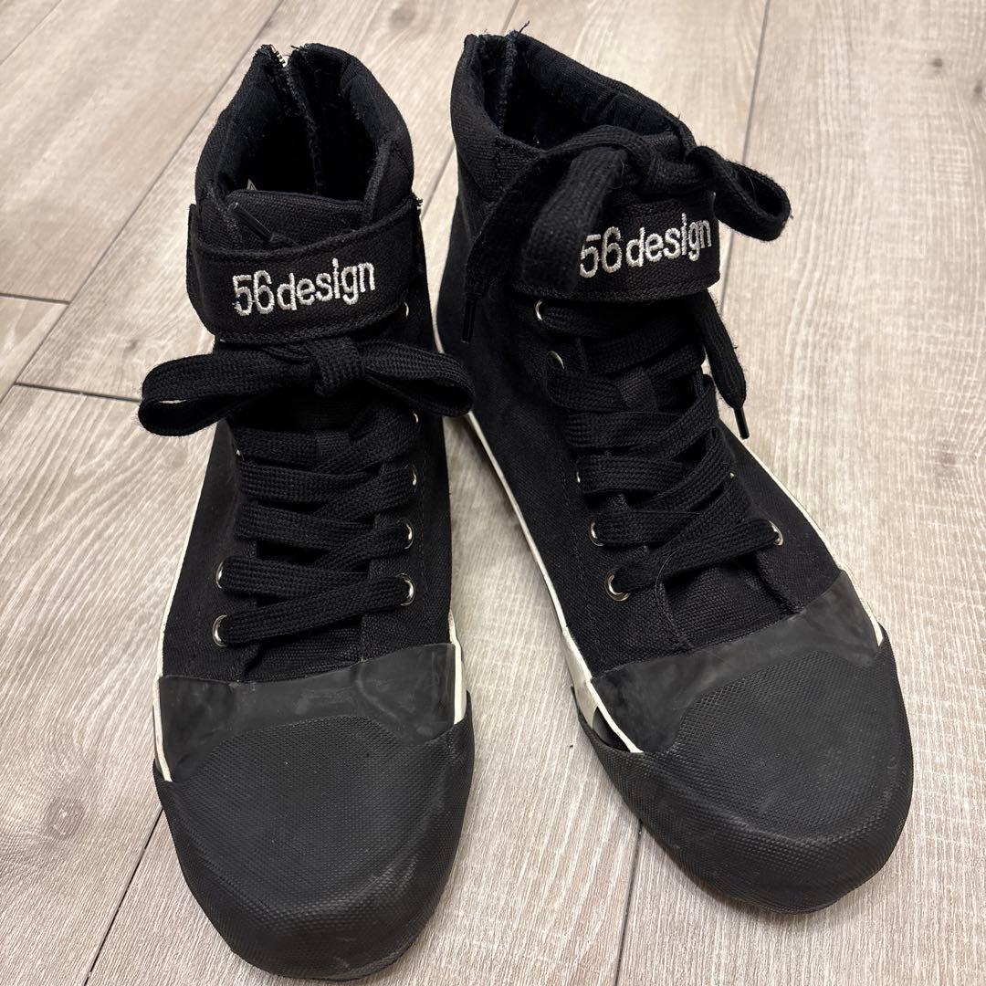 56design ブラック スニーカー バイクシューズ 25.5cm 26cm